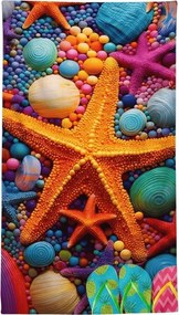 Szybkoschnący ręcznik plażowy COLOR SEA kolorowy 70 x 140 cm, 100% mikrofibra
