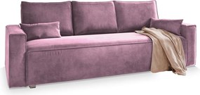 Masseno Sofa ALATRI z funkcją spania i pojemnikiem na pościel, Rozkładana sofa - Wrzosowy, MONOLITH 62