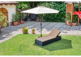 Beżowy parasol ogrodowy bez podstawy Bonami Essentials Sun, ø 300 cm