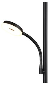 Czarna lampa stojąca LED (wysokość 178 cm) Specter – Trio