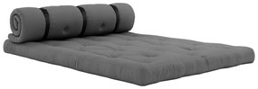Ciemnoszara sofa rozkładana odpowiednia na zewnątrz Karup Design OUT™ Buckle Up Dark Grey