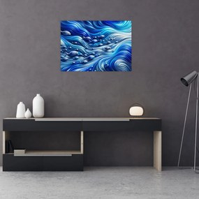 Obraz na szkle – Ryby w falach (70x50 cm)