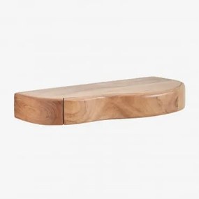 Konsola Ścienna Z Miejscem Do Przechowywania Z Drewna Akacjowego Nireimi ↔︎ 60 Cm - Sklum