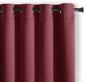 Bordowa zasłona zaciemniająca 140x270 cm Eyelets – Restilo