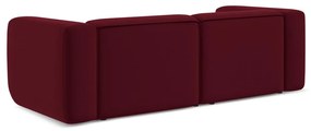 Bordowa aksamitna sofa 228 cm Ekahi – Makamii