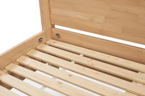 Bukowe łóżko sypialniane ze stelażem na baldachim Canopy