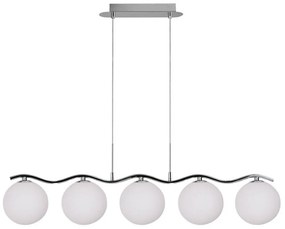 Lampa wisząca w kolorze srebra ze szklanym kloszem 12x86 cm Ramon – Candellux Lighting
