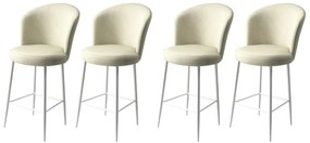 Zestaw krzeseł barowych Alte Cream and White, 4szt., 4 szt.