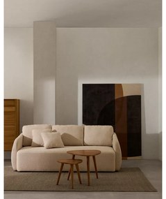 Kremowa rozkładana sofa z tkaniny szenilowej 225 cm Laira – Kave Home