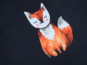 PrzytulneMieszkanie.pl PrzytulneMieszkanie.pl Pościel z mikrofibry FOXES czarna Rozmiar pościeli: 2 szt 70 x 80 cm | 160 x 200 cm