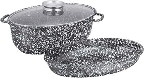 Ceramiczna brytfanna z pokrywą i brytfanną grillową S8-T16