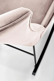 Fotel bujany BAZALTO VELVET beżowy HALMAR