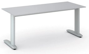 Biurko PRIMO FLEXIBLE, 180x80 cm, szary