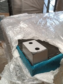 PROMOCJA Niebieska rozkładana sofa narożna ZENOVA 220x140 cm, dwustronna II jakość