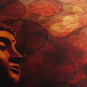Obraz - Budda w odcieniach czerwieni (70x50 cm)