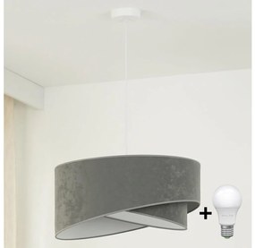 Brilagi - LED Żyrandol na lince LYRA 1xE27/15W/230V szary/biały