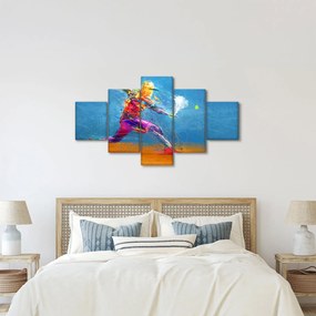 Obraz - Malowany tenisista (125x70 cm)