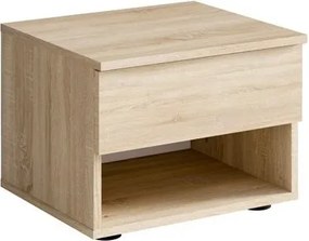 Szafka Nocna SILVA 45 cm Stolik Nocny do Sypialni, Jasny dąb