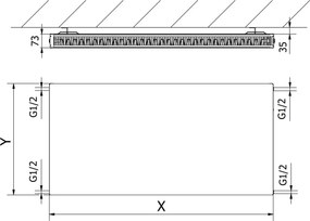 Mexen Flat CF21 grzejnik płytowy 500 x 1000 mm, podłączenie boczne, 1008 W, biały - W421F-050-100-00