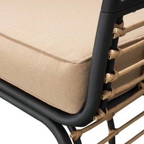 Beżowy metalowy fotel ogrodowy Paros – Garden Pleasure