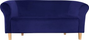 Sofa Milo tkanina Welur : Kolor nogi - Drewno, Kolor tkaniny - VELVET - MG16, Typ tkaniny - Velvet, Wysokość nogi - 15 cm