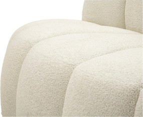 Biała sofa z materiału bouclé 145 cm Ball – Mauro Ferretti