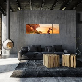 Obraz - Żyrafy w Afryce (170x50 cm)