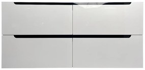 Szafka łazienkowa wisząca   pod umywalkę - Biały - dł. 120 x wys. 57 cm - SELITA