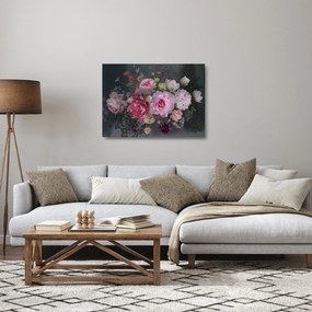 Obraz na szkle - Kwiaty ogrodowe (70x50 cm)