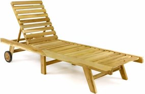 Składany leżak z  teakowego drewna DIVERO