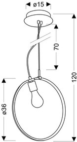 Lampa chromowana wisząca w nowoczesnym stylu K3-S50