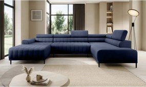 Narożnik CALDO XL Prawostronny z funkcją spania wolnostojący w tkaninie RUN AGAIN 77 WERSAL