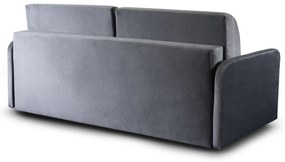 Sofa Rozkładana z Funkcją Spania LUMO Dwuosobowa Szara Nowoczesna do Salonu