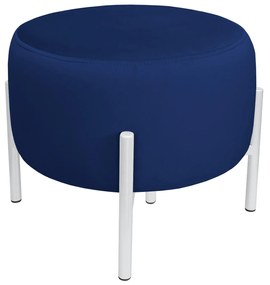 Pufa OLA LOFT ławka podnóżek metal biała MG16