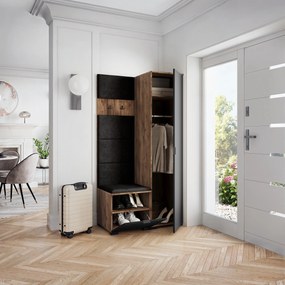 Masseno Garderoba LORI 95/181/51 cm Nowoczesna Szafa do Przedpokoju Dąb lefkas