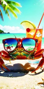 Ręcznik plażowy JUST CHILL 100x180 cm kolorowy, 100% mikrofibra
