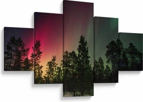 Obraz zorzy polarnej (125x70 cm)