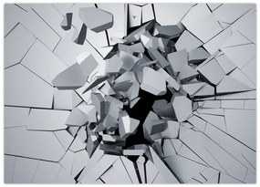 Obraz na szkle - abstrakcja 3D (70x50 cm)