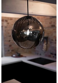 Czarna lampa wisząca ze szklanym kloszem ø 35 cm Fengari – Markslöjd