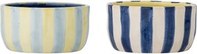 Żółte/niebieskie ceramiczne miski zestaw 4 szt. 300 ml Phoenix – Bloomingville
