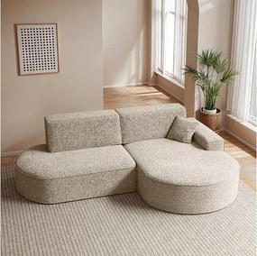 Narożnik Modena Pro, tkanina Arena, Beżowy, Prawy