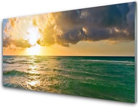 Panel Szklany Wieczorny Horyzont nad Wodą