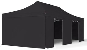 TOOLPORT 4x8 m Namiot Ekspresowy PROFESSIONAL Alu 50 mm, ze ścianami bocznymi, bez okien, czarny - (581980)