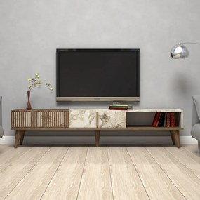 Szafka pod TV w dekorze marmuru 180x40 cm Milan – Kalune Design