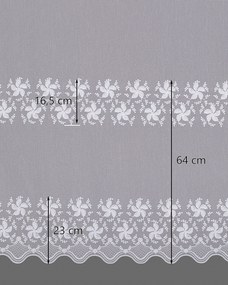 Firana na taśmie kolor biały tkanina półprzezroczysta, strukturalna, wzorzysta