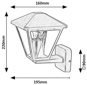 Rabalux 7146 zewnętrzna lampa ścienna Paravento, antracyt