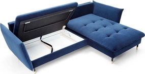 Granatowy narożnik pikowany rozkładany E4-R91