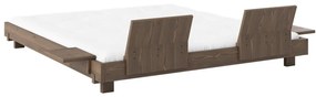Brązowe łóżko dwuosobowe z litego drewna sosnowego ze stelażem 180x200 cm Social – Karup Design