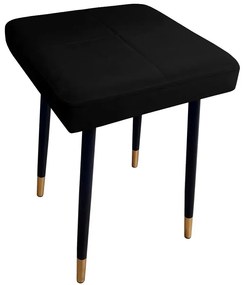 Taboret SQUARE 2 MG VELVET czarny ATOS
