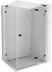 Mexen Lunar L kabina prysznicowa uchylna prawa 95 x 90 cm, transparent, czarna - 834L-095-090-70-00-P